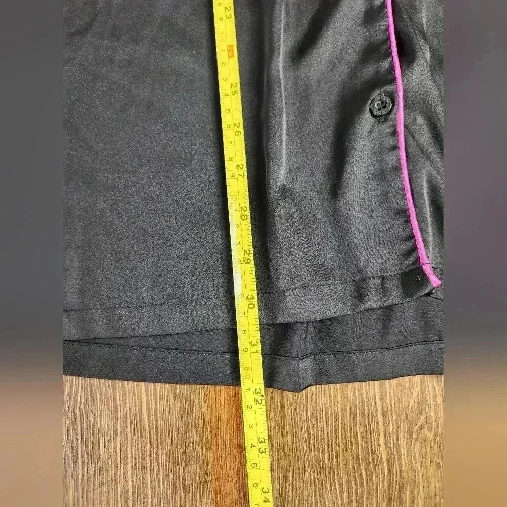 Juicy Couture Collared Slip Dress Pajamas in Black Size S - Picture 2 of 14